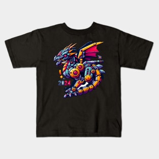 Year of the Dragon  Zodiac Lunar New Year  2024 design Kids T-Shirt